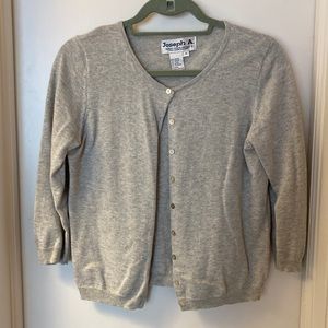 Joseph A. 3/4 sleeve cardigan, light gray